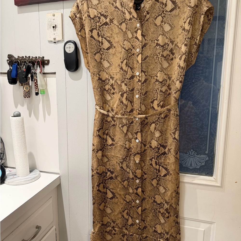 Banana Republic Snake Print Maxi Dress - Brown